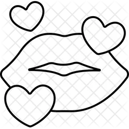 Heart Lips Kiss  Icon