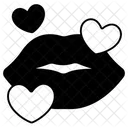 Heart Lips Kiss Love Valentine Icon