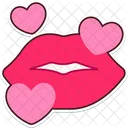 Heart Lips Kiss  Icon