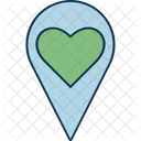 Heart Location Heart Sign Favorite Sign Icon