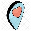 Heart Location Heart Map Heart Gps Icon