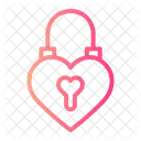 Heart Lock Romantic Padlock Icon