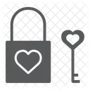 Heart Lock Valentine Icon