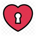 Heart Lock Keyhole Icon