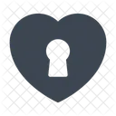 Heart Lock Keyhole Icon