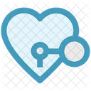 Heart Lock Love Key Icon