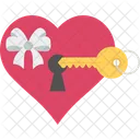 Heart Lock Key Love Secret Icon