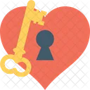 Keyhole Unlock Heart Icon