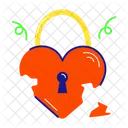 Love Lock Heart Lock Heart Padlock Icon