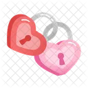 Heart Locks Wedlock Relationship Icon