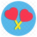 Heart Lollipops Lolly Confectionery Icon