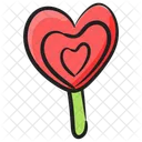 Heart Lolly Sweet Candy Lollipop Icon