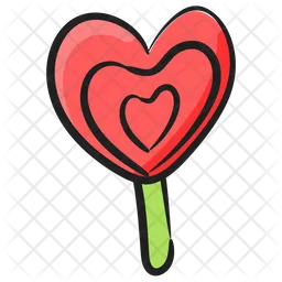 Heart Lolly  Icon