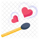 Heart Matchstick  Icon