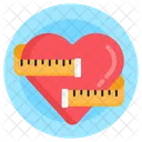 Heart Fitness Heart Measure Heart Inches Tape Icon