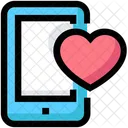 Smartphone Charity Heart Icon