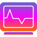 Heart Monitoring Computer Equipment Icon