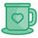 Mug Love Symbol Heart On Mug Icon