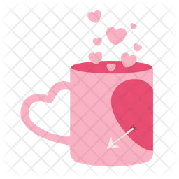 Heart mugs  Icon