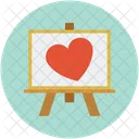 Heart On Easel Icon