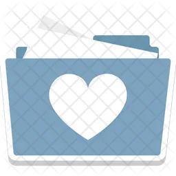 Heart on folder  Icon