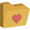 Heart On Folder Data Folder Heart Icon