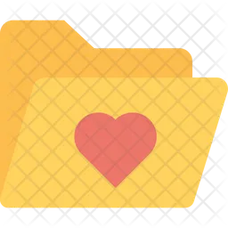 Heart On Folder  Icon