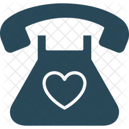 Heart On Phone  Icon