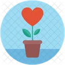Heart On Plant Icon