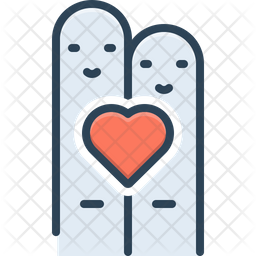 Heart On Two Finger Icon