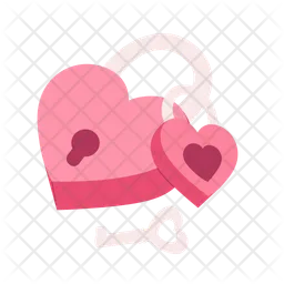 Heart padlock couple  Icon