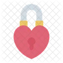 Heart Padlock Love Romance Icon