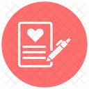 Heart Paper Pencil Letter Icon