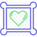 Heart Paper Pencil Letter Icon