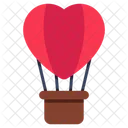 Heart Parachute Affection Love Icon