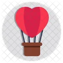 Heart Parachute Affection Love Icon