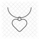 Heart Pendant Icon Linear Style Icon