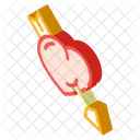 Piarced Heart Isometric Icon