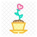 Plant Heart Grow Icon
