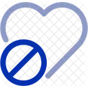 Heart Prohibited Heartbreak Ban Icon