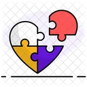Heart Puzzle Puzzle Jigsaw Icône