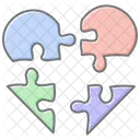 Heart Puzzle Lineal Color Icon Icon