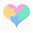 Heart Puzzle Heart Love Icon