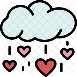 Heart rain  Icon