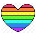 Heart Rainbow Love Valentine Icon
