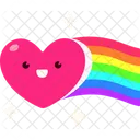 Heart Rainbow Flying  アイコン
