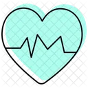 Heart Rate Color Shadow Line Icon Icon