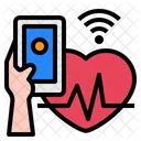 Heart Rate Smartphone Mobile Icon