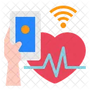 Heart Rate Smartphone Mobile Icon