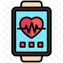 Heart Rate Smartphone Medical Icon